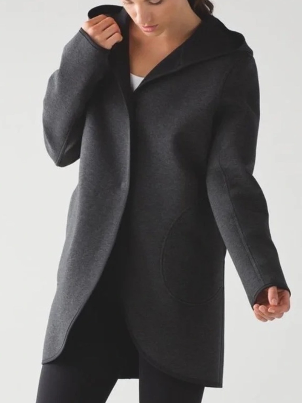 Lululemon Reversible Heathered Black / BlackCity Bound Wrap